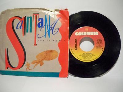 7-дюймовая пластинка SANTANA - Say It Again 3804758 Columbia 1985 Канада Рок Б/у