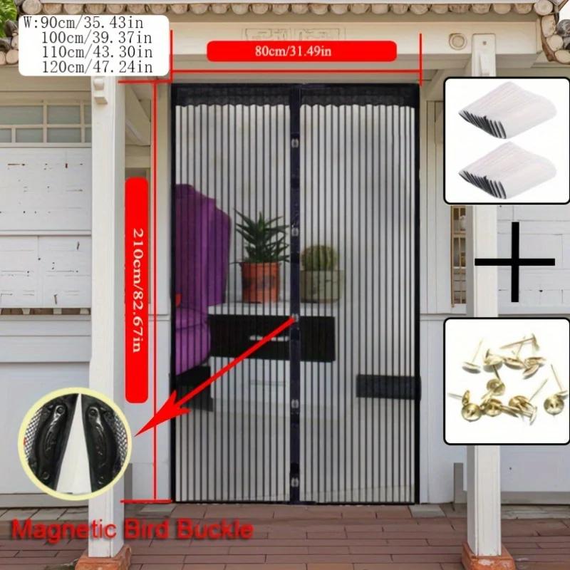 Магнитная дверная сетка москитная сетка черная муха насекомое невидимая самоклеящаяся для кухни в помещении гостиной