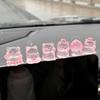 1 Набор Милых Украшений для Автомобиля Мультяшная Смоляная Модель Свинки Декор Центральной Консоли Автомобиля Аксессуары для Приборной Панели Салона Авто