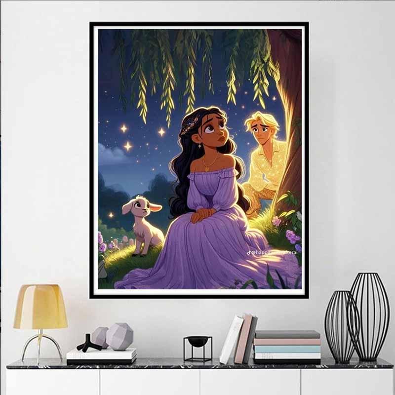Disney 5D DIY Diamond Painting: Мультяшный набор для настенного декора «Волшебный дом Мирабо» с мозаикой из полных бриллиантов
