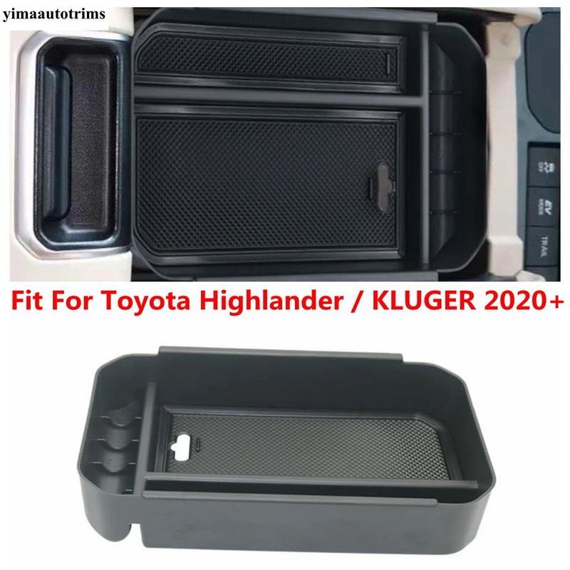 Central Control Armrest Storage Box Pallet Container Phone Case Interior Accessories For Toyota Highlander / Kluger - 2025