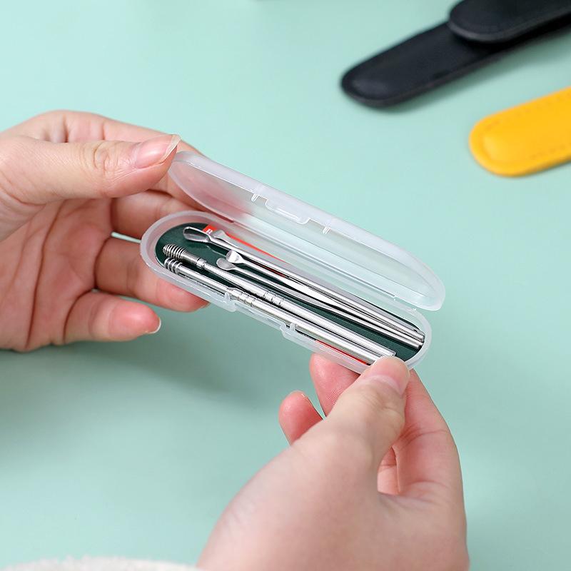 6Pcs/Set Ear Cleaner Ear Wax Pickers Stainless Steel Earpick Wax Remover Piercing Kit Earwax Curette Spoon Care Ear Clean Tools