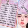 10 Rows Glue-free False Eyelashes Single Cluster 10-12MM C-curled Natural Self-adhesive False Eyelashes