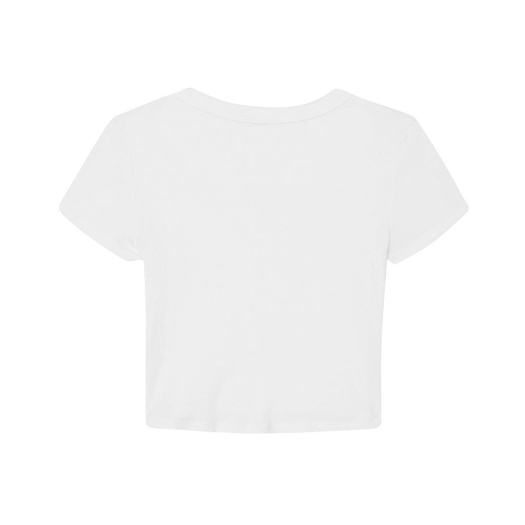 Bella + Canvas Женская/Дамская укороченная футболка в микро-рубчик