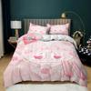 Room Decor Home Bedding Sets 2/3pcs Red Heart Printing Queen Size Pillowcase Duvet Cover Set Polyester Bedclothes