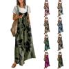 Casual Wide Leg Jumpsuits For Women Boho Floral Pleated Overalls Rompers Summer Outfits With Pockets
