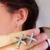 Niche Cross X Stud Earrings For Women Foreign Style Design High-grade Sense Of Daily Commuting Fashion Earrings