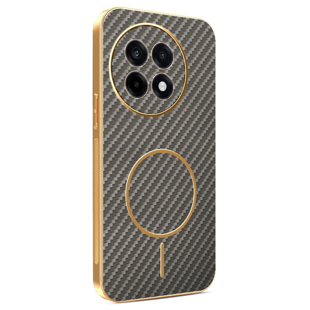 For OnePlus Ace 5 5G/5 Pro 5G/13R 5G Phone Case Carbon Fiber Textured Electroplated TPU Back Cover
