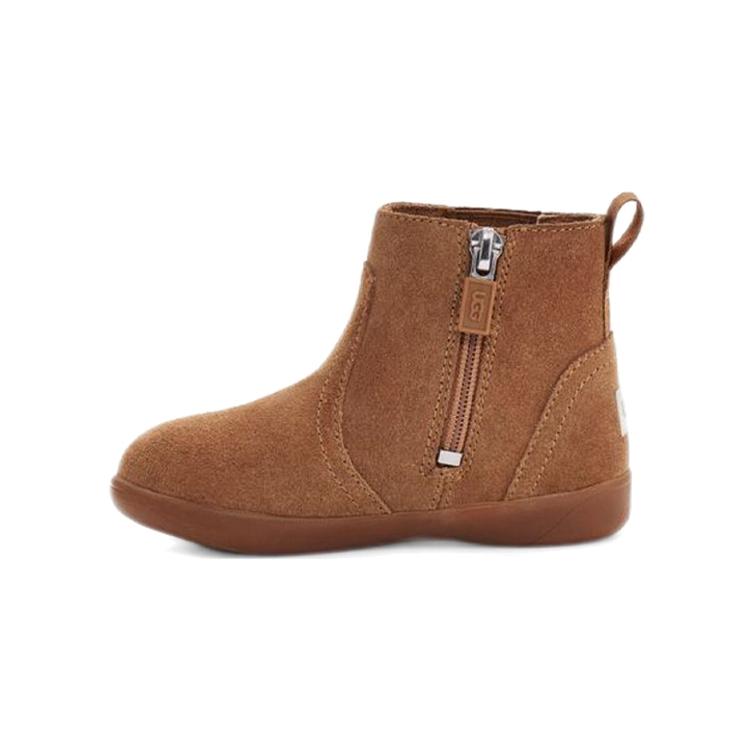 UGG Ryndon Landon Velvet Zipper Kids' Snow Boots Chestnut Children Aged 3 7 Years Old (Unisex) Kids' Snow Boots 1120955T CTSD
