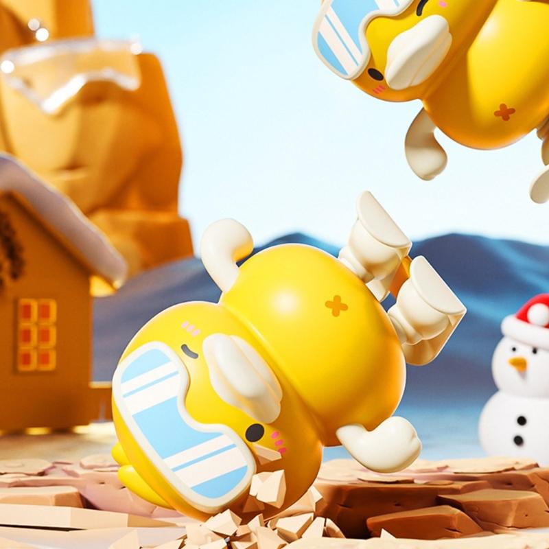 Jumping Snowsports Duck Wind Up Mechanical Toy With Dynamic Movement Safe For Children Creative Toy Pretend Play