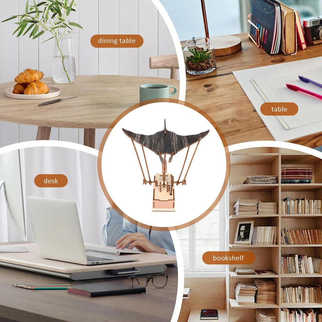 Фигурки животных Ручной работы Скат Плавающие Фигурки Движения Реалистичные Скульптуры для Крыльца Внутренней Полки Офиса Праздника Дня рождения