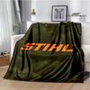 3D логотип Stihl напечатанные одеяла пикниковые одеяла Теплое фланелевое одеяло Мягкое и удобное одеяло Домашнее постельное белье Подарок на день рождения