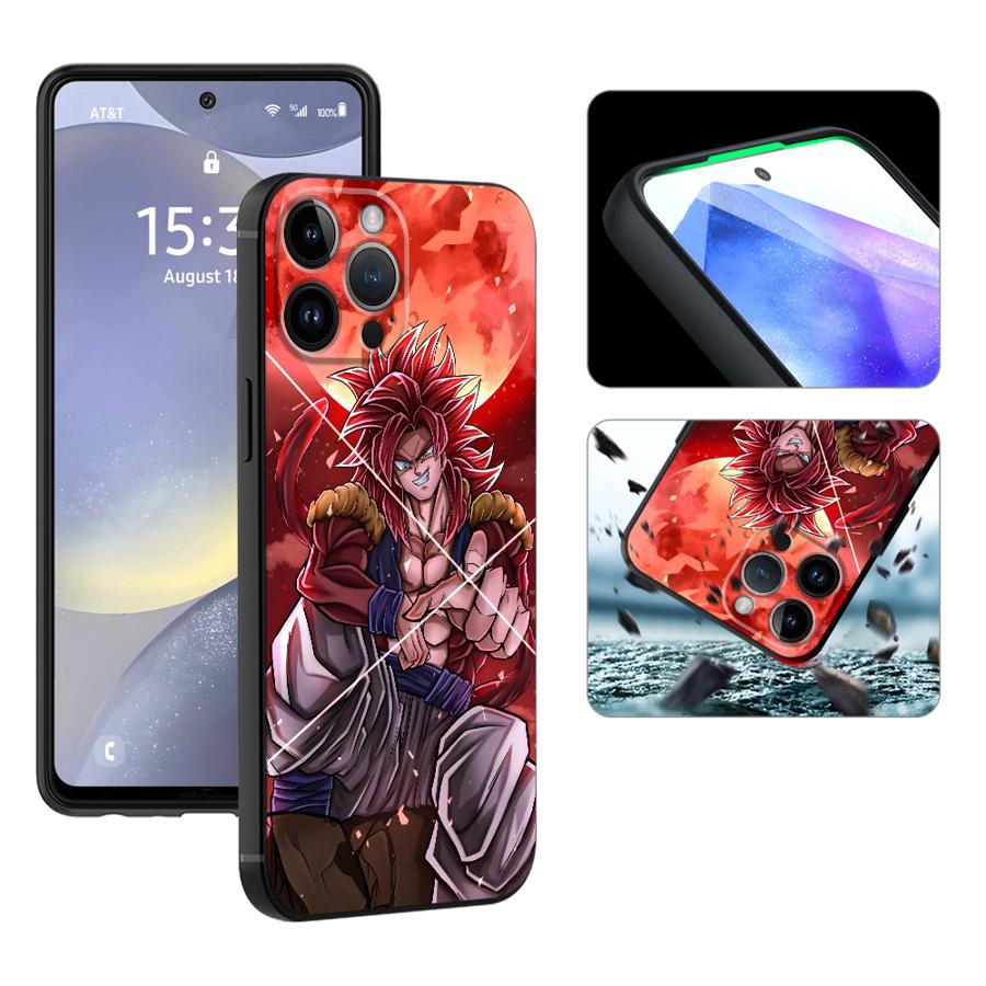 Case for iPhone 7 8 XR 15 16 14 Plus 13 12 11 17 Pro Max XS Max 17Air Black Soft Phone Cover Dragon Ball Super Saiyan God