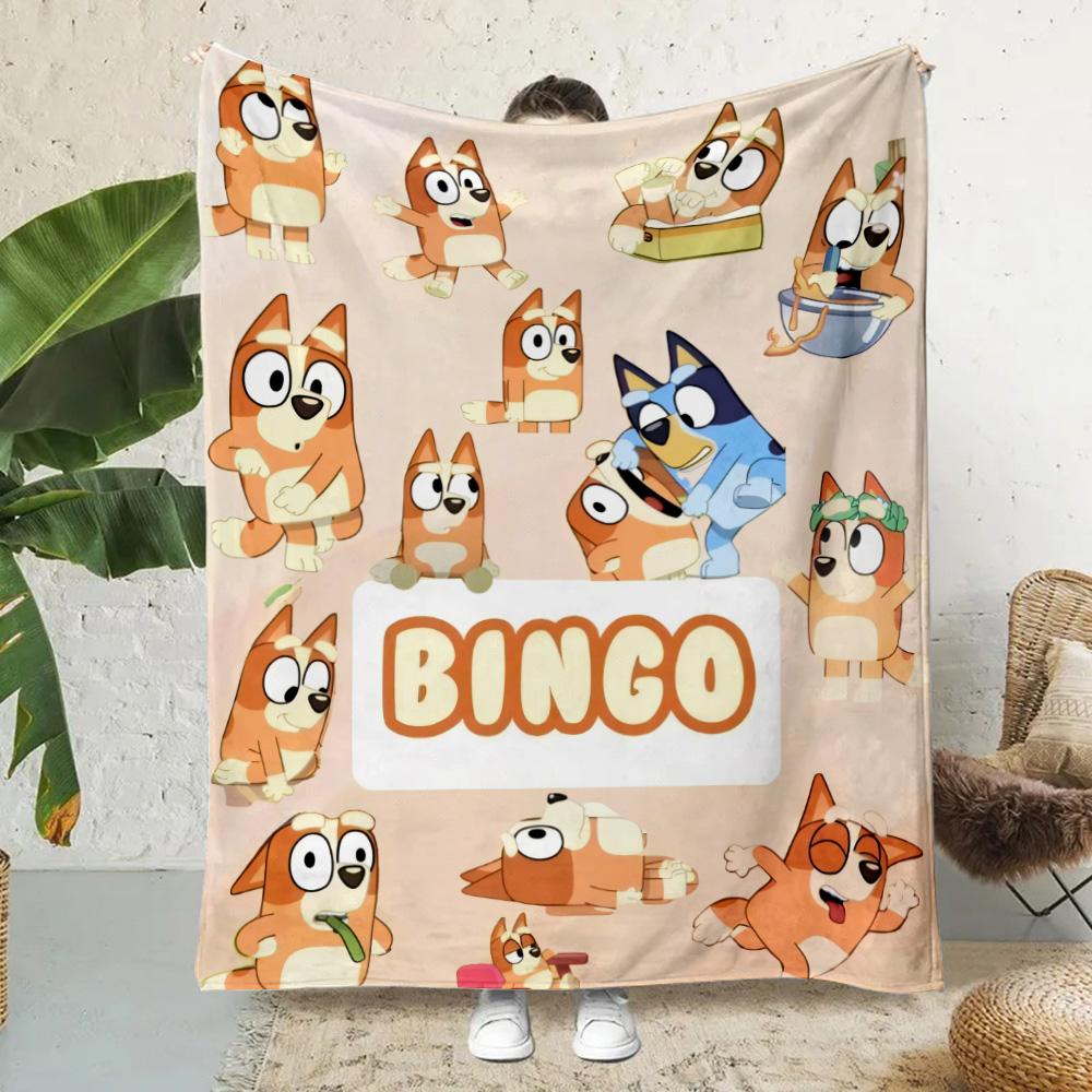 Одеяло с принтом Cartoon B-Blueys Bandit-Chillis, одеяла для пикника, теплое одеяло, мягкое и удобное одеяло для дома, путешествий, дня рождения
