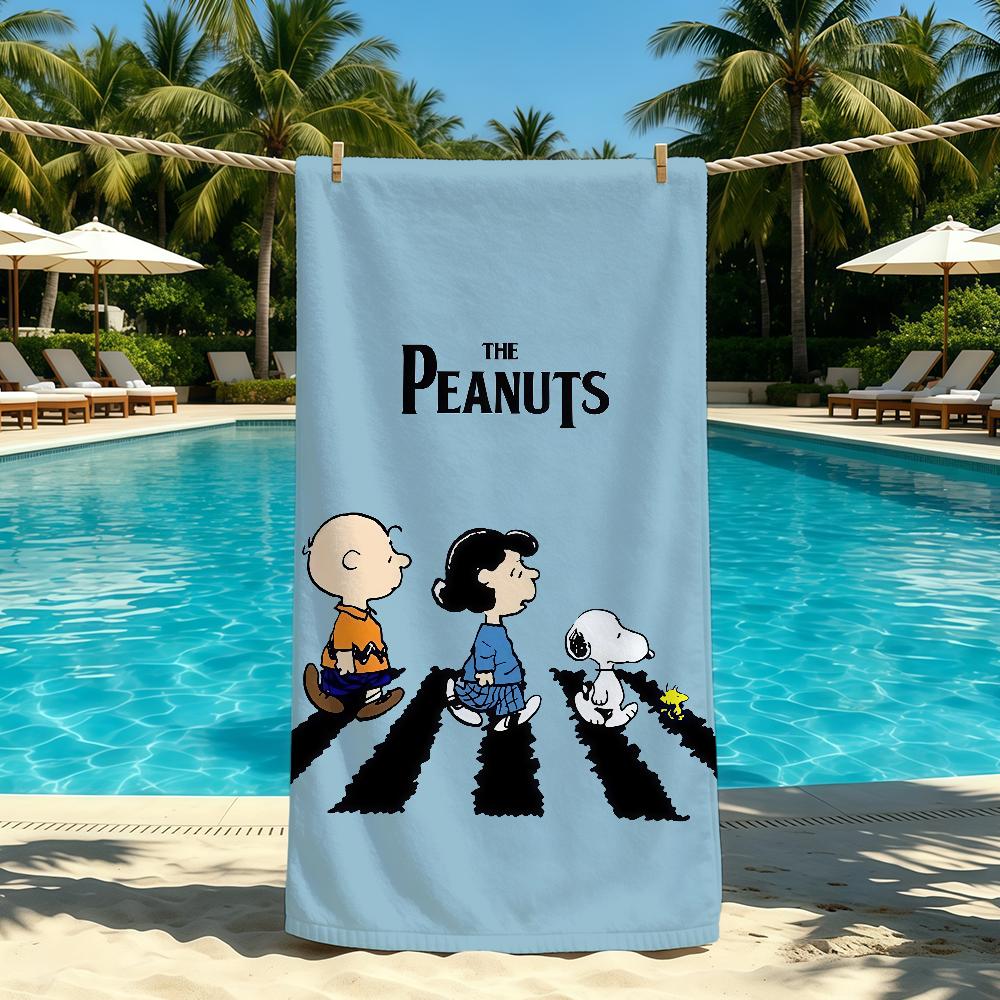 Милое полотенце с рисунком для улицы S-SnoopyS-ES Полотенце для кемпинга и пляжа Супервпитывающее Быстросохнущее Летнее полотенце