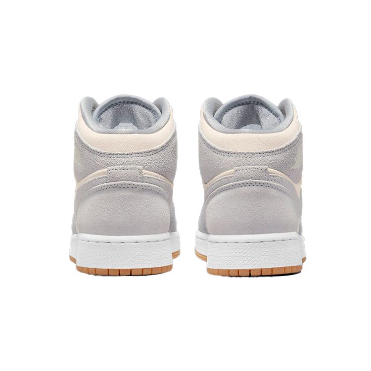Air Jordan 1 Mid SE GS Coconut Milk Particle Grey Детские кроссовки Кремовые DN4346-100