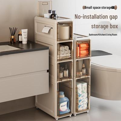 Водонепроницаемый шкаф для хранения в щелях: Ящик для одежды и мелочей, Зазор между ванной и холодильником, Многоярусное решение для хранения