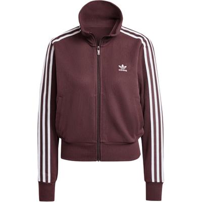 Женская куртка Originals Adicolor Knit Logo Retro с воротником-стойкой и длинными рукавами на молнии, темно-серо-коричневая IN6061
