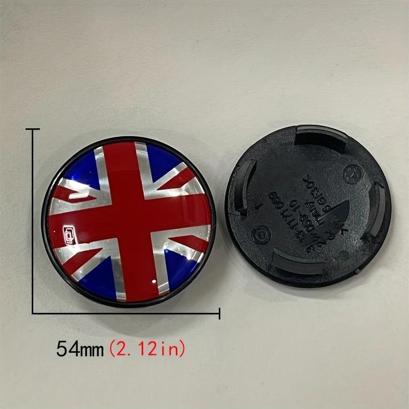4pcs 54mm UK Flag Badge Car Wheel Center Hub Caps Auto Rim Cover Accessories For Mini JCW S Countryman R50 R55 R56 R57 R58