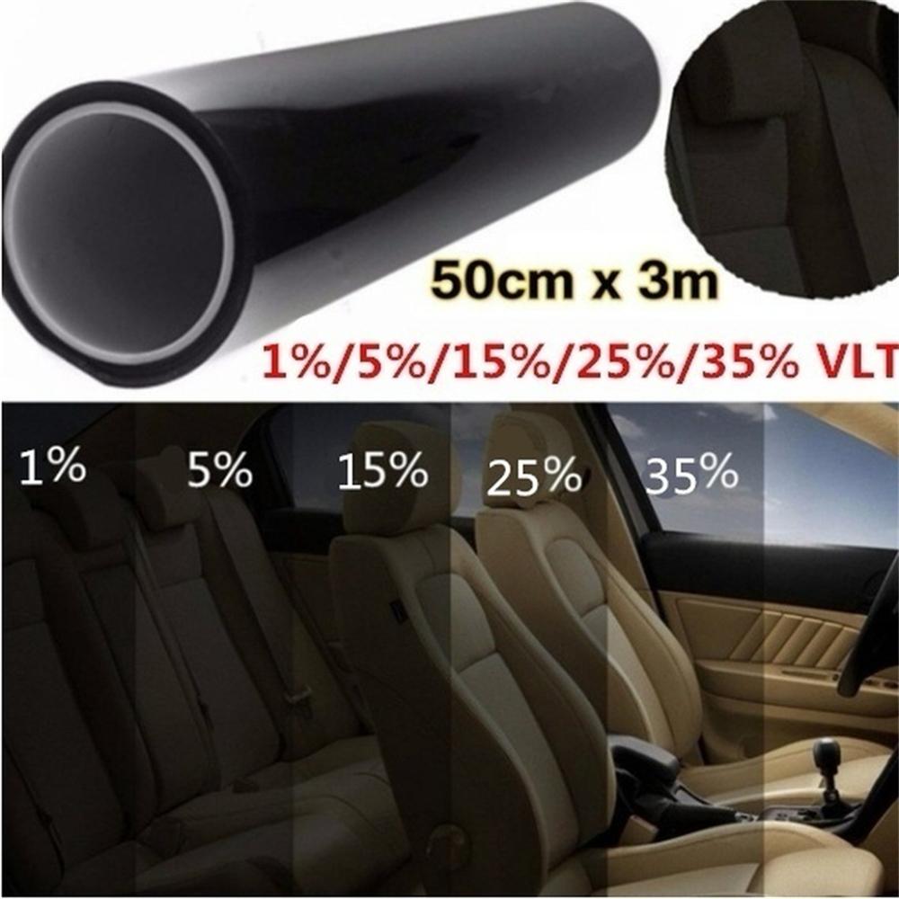 Sheets For Windows And Sunscreen Solar Sun Protection Window Film Foil 1-50 Percent VLT Car Window Shade Tinting 3M*50cm