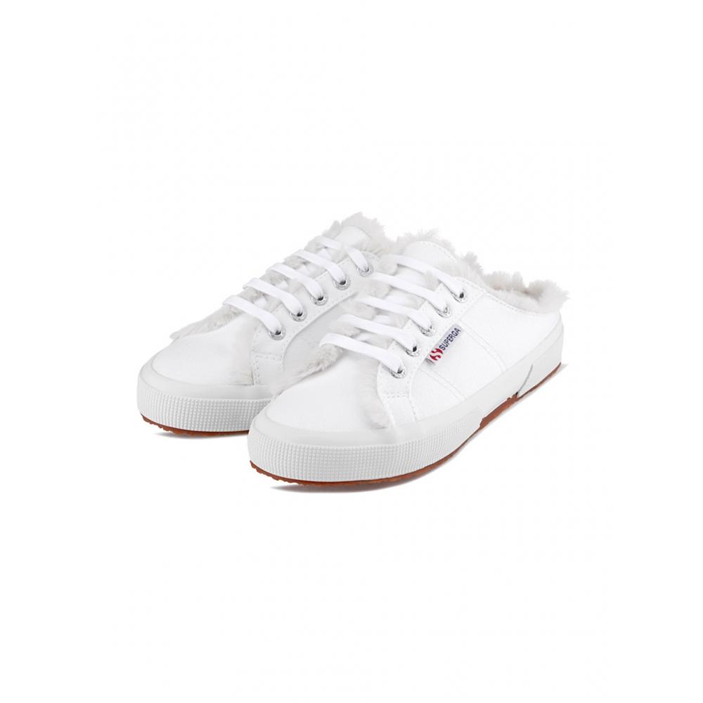 Superga 2402 Меховая шуба Мюль Белая S00gzm0900