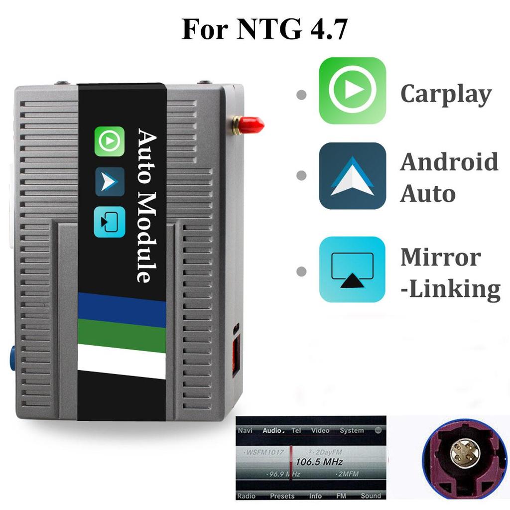 Sinairyu Беспроводной автомобильный комплект CarPlay Android, совместимый с Mirror-Link для Mercedes Benz C-Class W204 с NTG 4.5/4.7