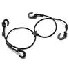Motorcycle Bed Rubber Cord Adjustable Length Stretch Cord & Hook X Type (1m X 2) Black 72219