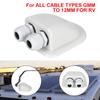 Cable Entry Gland Box Cable Connector Holder Dual Hole Roof Wire Entry Caravan Solar Car Junction Box RV Yacht Caravan Accessories
