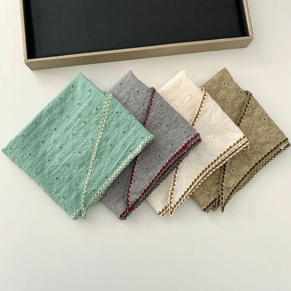 Cotton Triangle Hair Head Soft Silk Scarf Fashion Flower Neck Scarf Summer