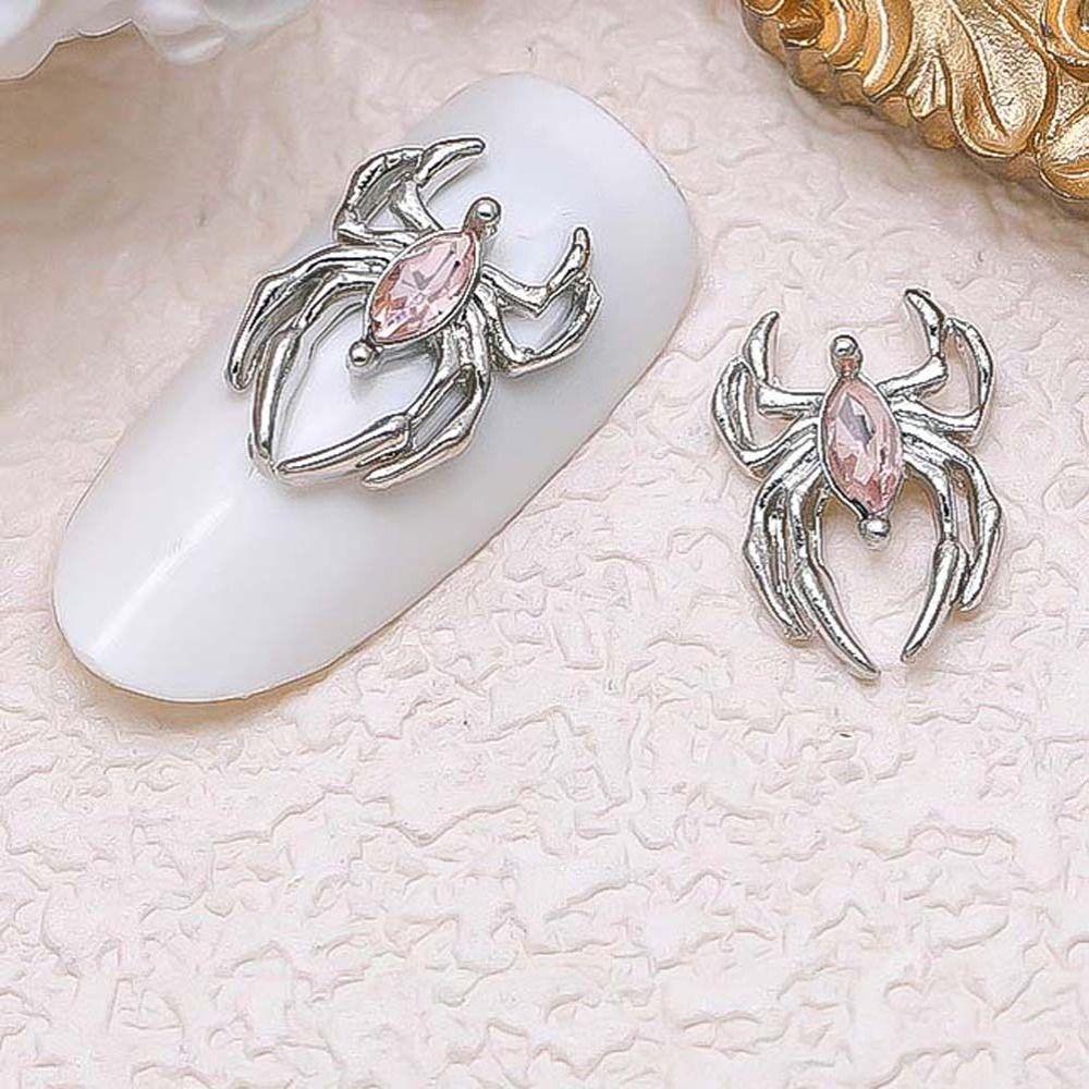 5pcs/set Nail Art Decorations Halloween Spider Nail Rhinestones Manicurist