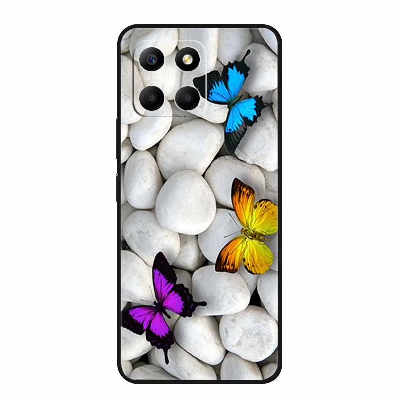 Чехол для Honor X6a Животные ТПУ Силикон Мягкая Задняя Крышка Телефона для Huawei Honor X6a HonorX6A 2023 Защитный Волк Черный Крутой Чехол
