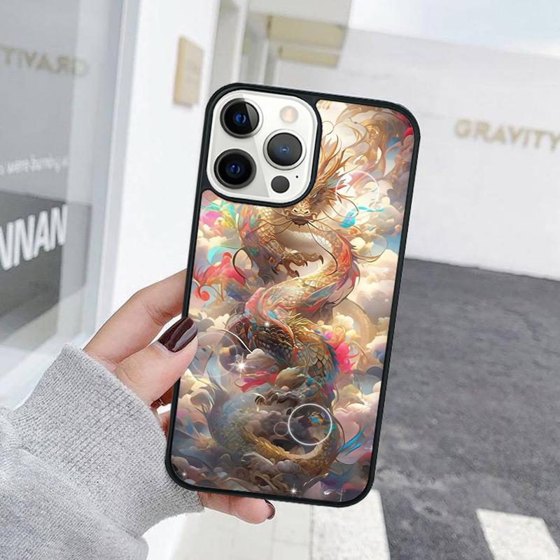 Изысканный Чехол для Телефона с Летающим Китайским Драконом Для iPhone 17 Air 15 16 Чехол 11 13 14 Pro Max 12 Plus Max Fundas