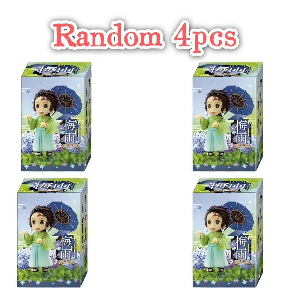2026 Anime Demon Slayer Spring Plum Rain Series  Figure Blind Box Tanjiro Kamado Nezuko Action Model Set Toys Ornament Surprise