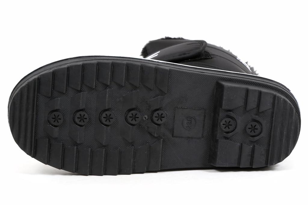 Ботинки Mozu Bean Down, Внутренний боа, Застежка на липучке, Женские, Черные, Размер 25 см