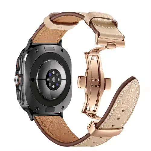 Премиальный кожаный ремешок для Samsung Galaxy Watch 8 Classic 46 мм/44 мм 40 мм Высококлассный браслет Наручный ремешок Galaxy Watch Ultra 2026 Ремешок