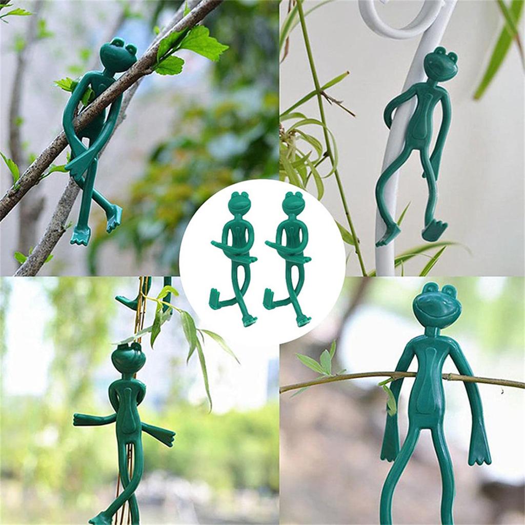 Набор из 10 формовочных подвязок для поддержки растений для вьющихся растений, простая установка, лента в форме лягушки, держатель для растений