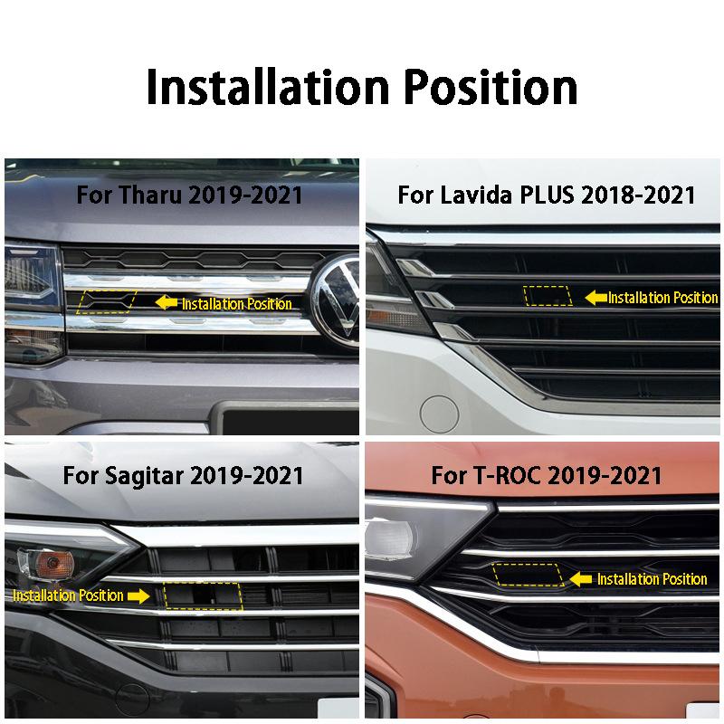 BRW1 VW 2026 Hot 3D Car Grill Emblem Rline Badge R line Car Grille Stickers for Volkswagen VW Bora Sagitar Magotan Lavida Tryron Thar ko2