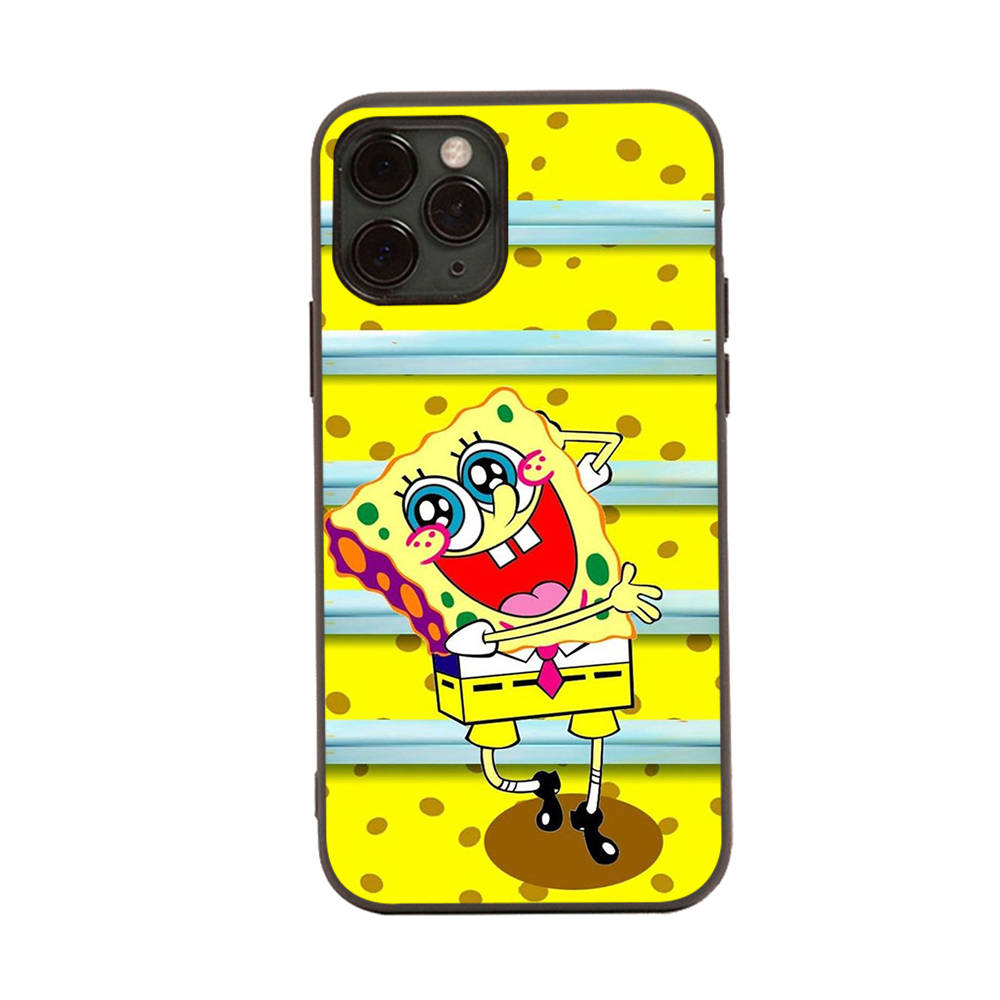 Case for Xiaomi Poco X6 X4 M5 M6 F5 F6 C65 C55 C50 C51 C40 Redmi Note 7 8 14C A3X 13C 12C 11 10A 9C Pro Black Sofe Cover SI44 SpongeBob Cartoon