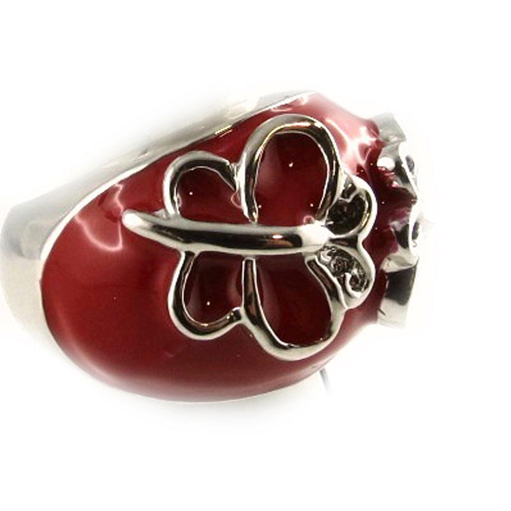 Красное дизайнерское кольцо Happy Days