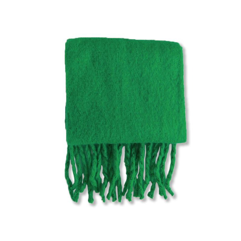 Luxury Cashmere Bright Solid Colors Women Scarf Winter Shawl and Wrap Bandana Pashmina Tassel Female Foulard Thick Blanket