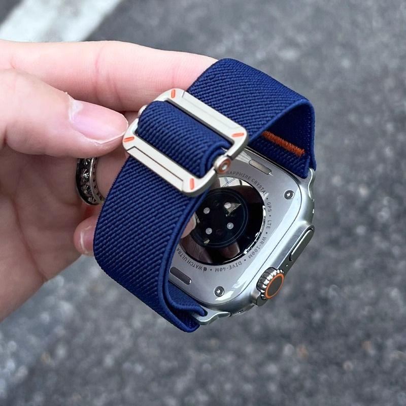 Ремешок Hill с застежкой-слайдером для Apple Watch S10 — прочный нейлоновый плетеный ремешок для iWatch 10/9/8/7/6/5/4/3/2/1/SE/Ultra/Ultra2 49 мм 46 мм 45 мм 44 мм 42 мм