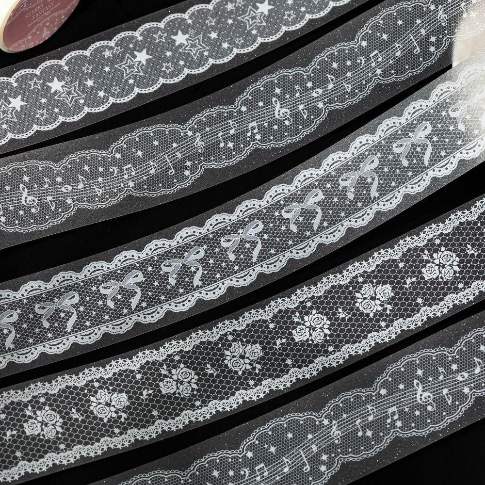 Star Sand Dream Series Washi Tape Fine Glitter Die-Cut Tape Aesthetic Stickers Journal Decor
