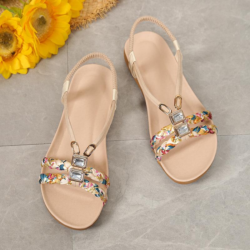 Women Sandals Summer Women Shoes Soft Sole Wedge Sandals Boho Fashion Beach Flip Flops Shoes Sandals Sandalias Planas