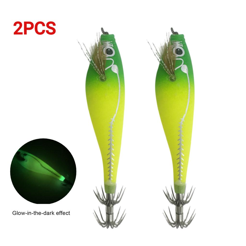 Светящаяся рыболовная приманка, светящаяся в темноте приманка для креветок, приманка для джиговой ловли, приманка для рыбалки в виде кальмара для осьминога, поддельные рыболовные снасти для каракатицы, жесткая наживка, морские приманки, снасти