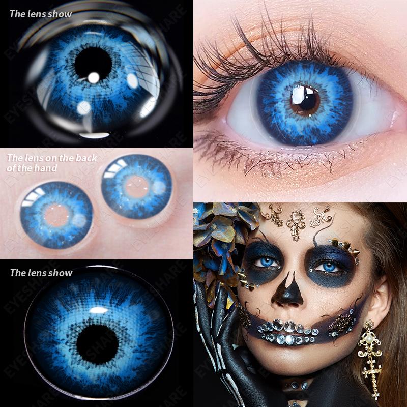 1Pair Anime Color Contact Lenses for Eyes Yearly Red Lenses Black White Lenses Halloween Eye Lens Cosplay Eye Contacts