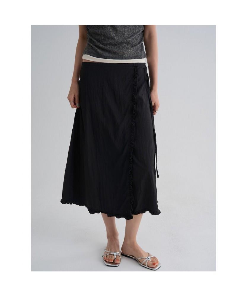 8SECONDS Frill Wrap Skirt Black