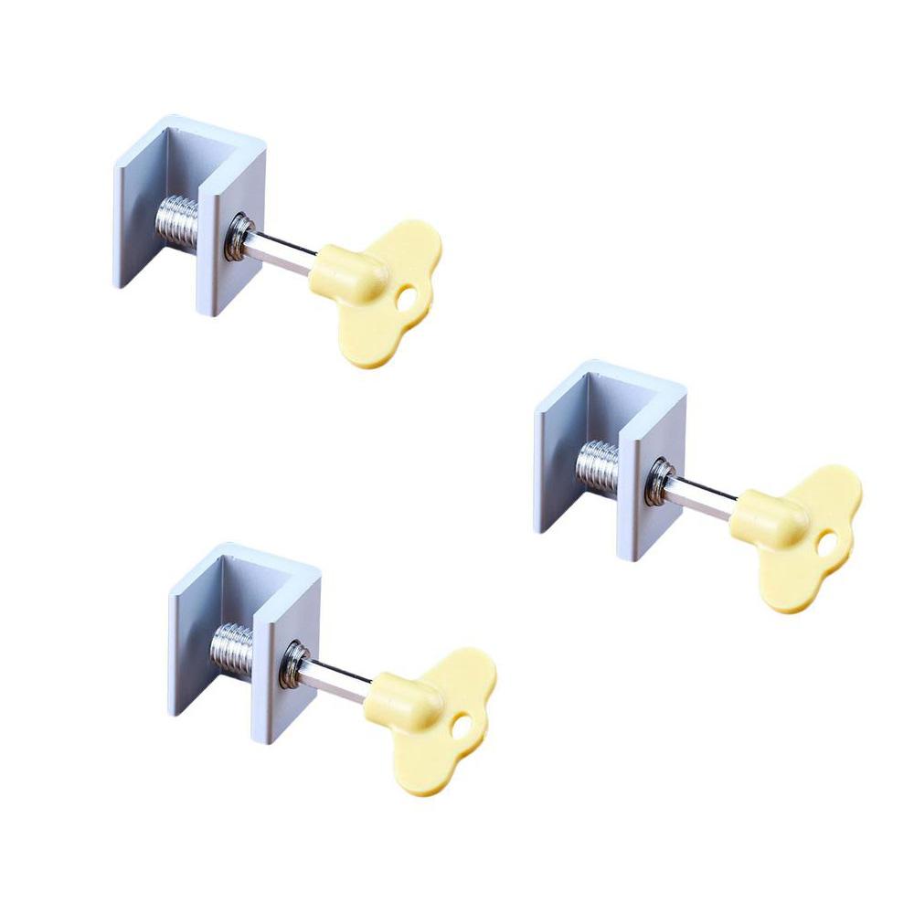 1/3/5 шт. Замки для раздвижных окон, алюминиевый сплав, стопоры для окон, регулируемые замки безопасности для оконной/дверной рамы с ключом для дома и офиса