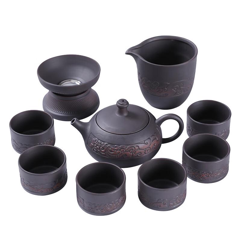 Haofeng Jianshui Zitao Embossed Lotus Gongfu Tea Set