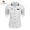 Spring and Autumn New Plus Size Shirt Men's Leisure Fashion Business Men's Embroidery Brand Long Sleeved Shirt