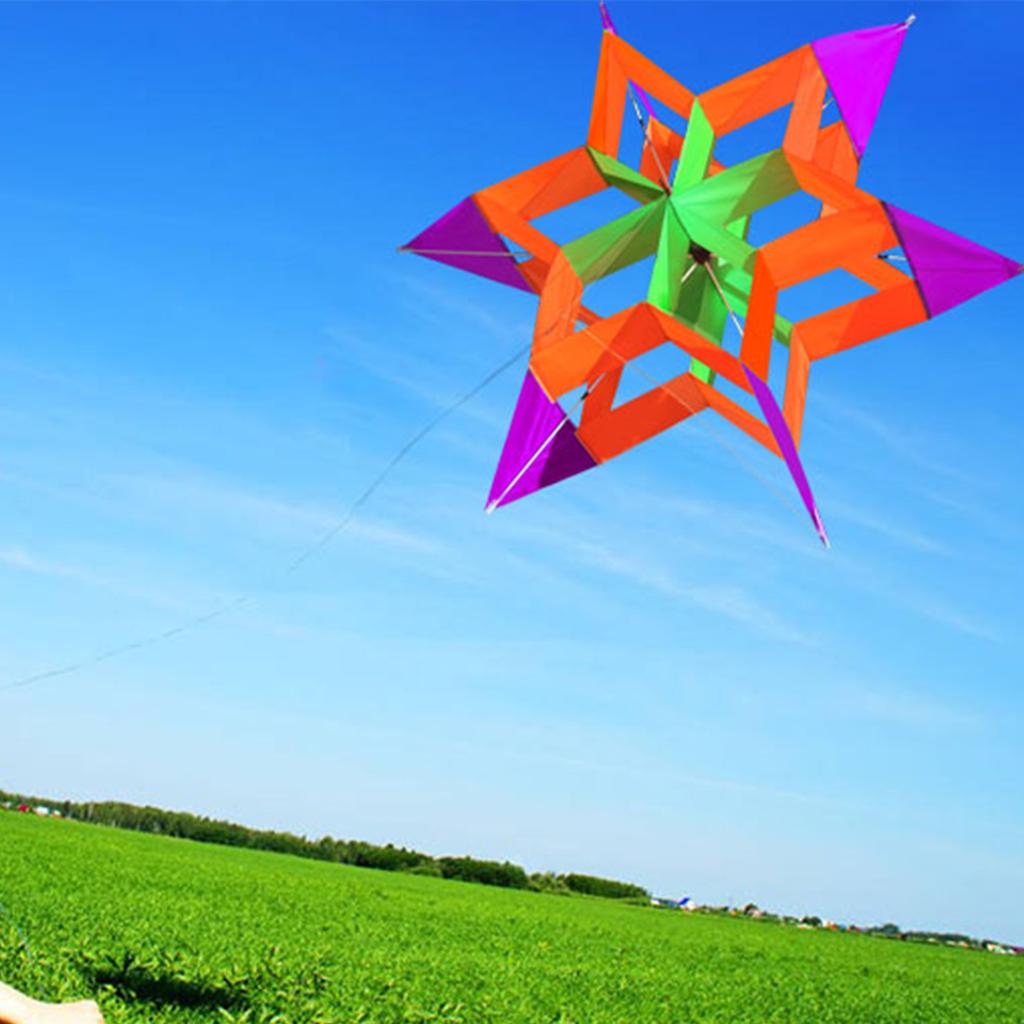 3D Lotus Kite With High Wind Resistance For Outdoor Family Beach Activities Easy Assembly Durable Polyester